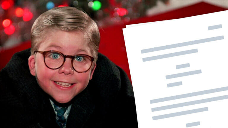 A Christmas Story Script PDF Download Quotes - Characters - Featured