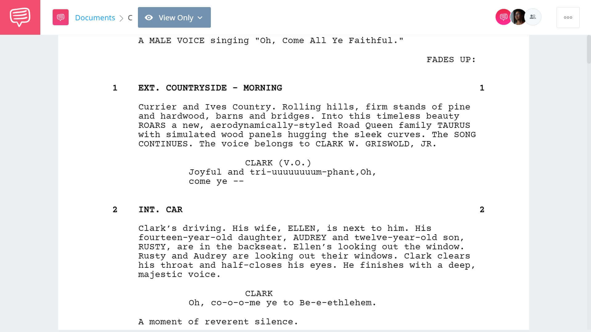 Christmas Vacation Script Teardown - Full Script PDF Download - StudioBinder Screenwriting Software