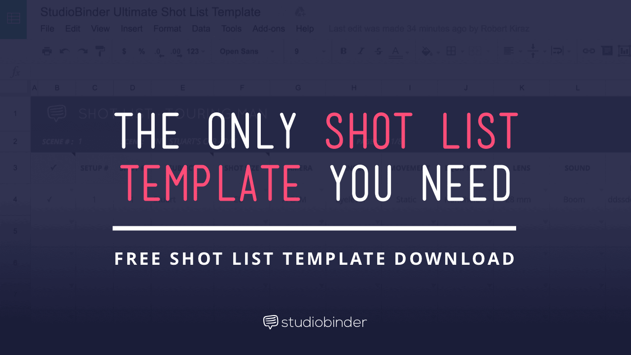The Only Shot List Template You Need - With Free Shot List Template Download - StudioBinder